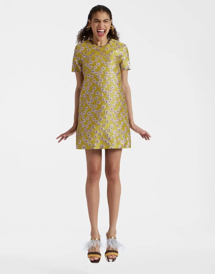 La Double J Mini Swing Dress Margarita In Jacquard Ready To Wear Dresses La Double J Mini Swing Dress Margarita In Jacquard Ready To Wear Dresses