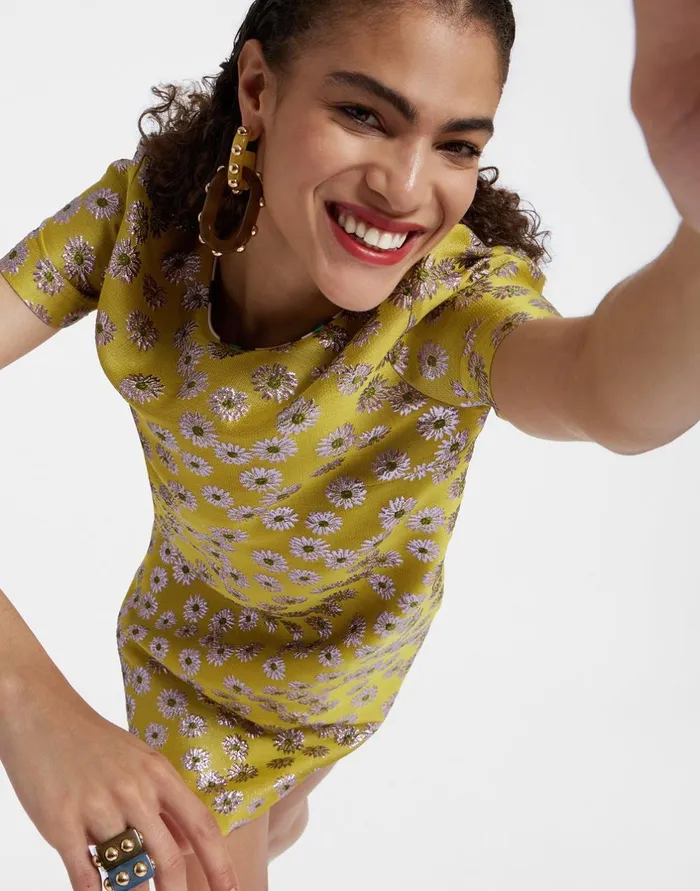 La Double J Mini Swing Dress Margarita In Jacquard Ready To Wear Dresses La Double J Mini Swing Dress Margarita In Jacquard Ready To Wear Dresses