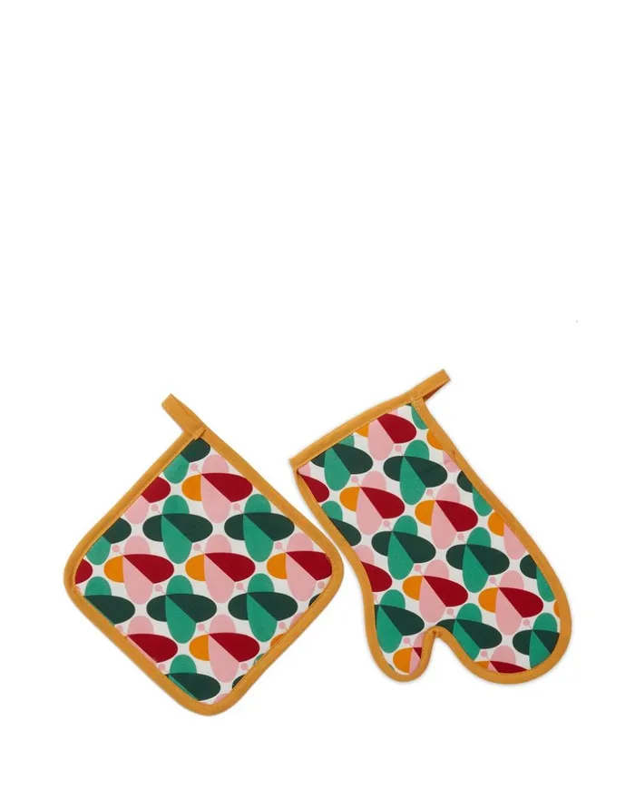 La Double J Oven Glove And Pot Holder Farfalle In Cotton Homeware Kitchen Accessories