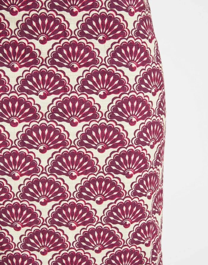 La Double J Pencil Skirt Fans Purple In Shot Cotton Ready To Wear Skirts La Double J Pencil Skirt Fans Purple In Shot Cotton Ready To Wear Skirts