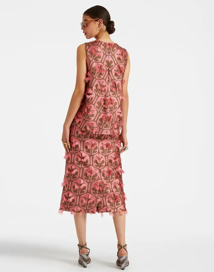 La Double J Pencil Skirt Grove Kakipink In Jacquard Ready To Wear Skirts La Double J Pencil Skirt Grove Kakipink In Jacquard Ready To Wear Skirts