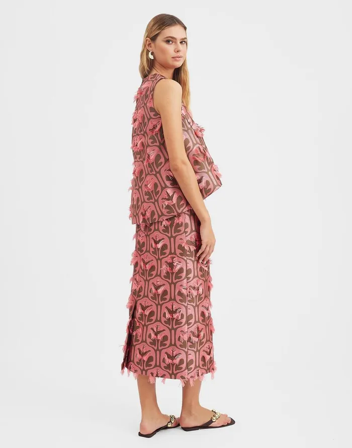 La Double J Pencil Skirt Grove Kakipink In Jacquard Ready To Wear Skirts La Double J Pencil Skirt Grove Kakipink In Jacquard Ready To Wear Skirts