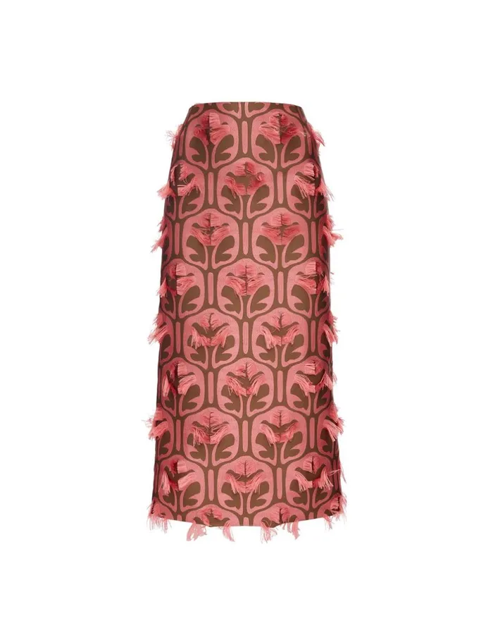La Double J Pencil Skirt Grove Kakipink In Jacquard Ready To Wear Skirts La Double J Pencil Skirt Grove Kakipink In Jacquard Ready To Wear Skirts
