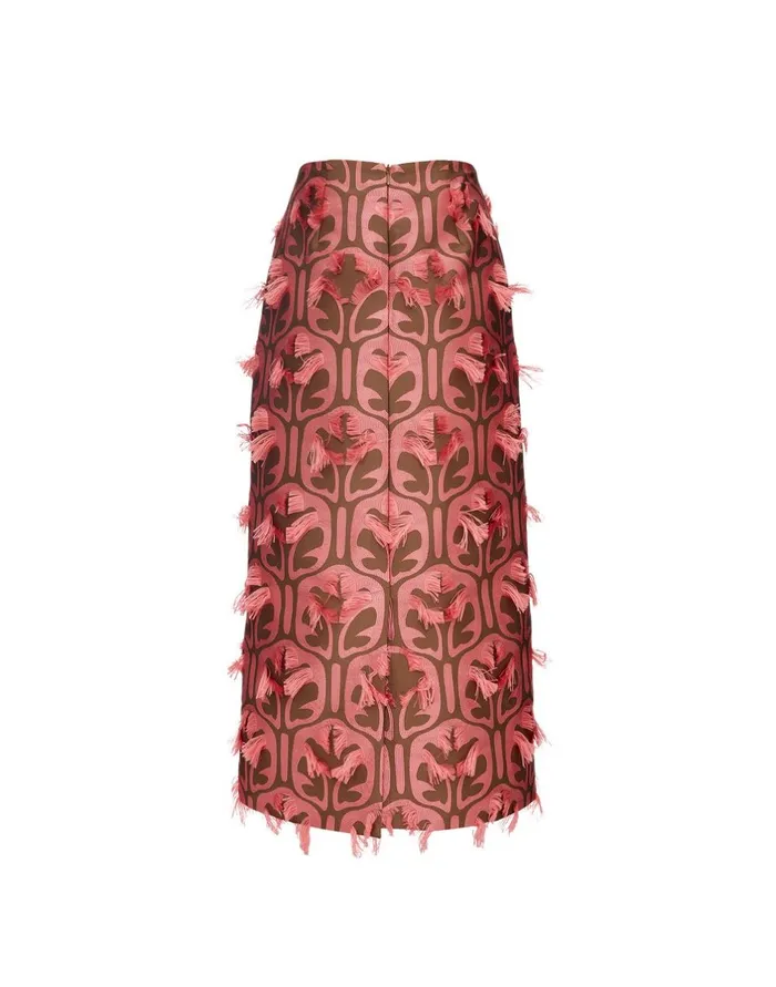 La Double J Pencil Skirt Grove Kakipink In Jacquard Ready To Wear Skirts La Double J Pencil Skirt Grove Kakipink In Jacquard Ready To Wear Skirts