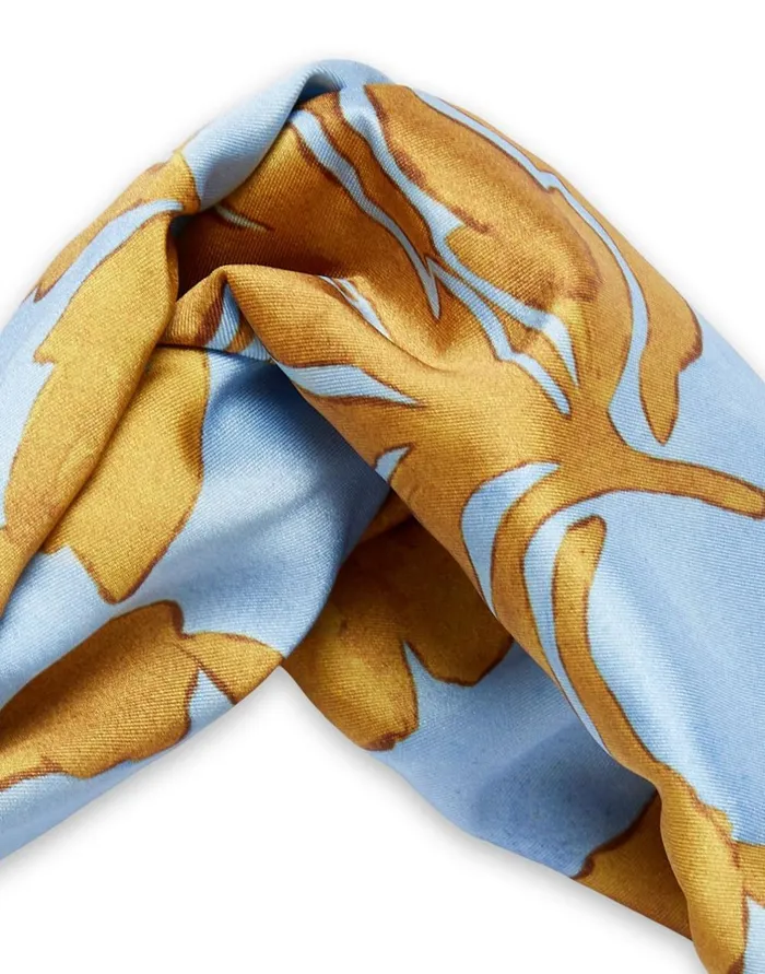 La Double J Pinup Headband Tangle Light Blue In Twill Ready To Wear Hair Accessories La Double J Pinup Headband Tangle Light Blue In Twill Ready To Wear Hair Accessories