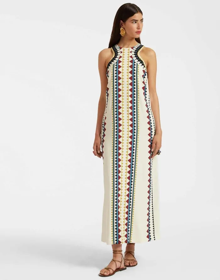La Double J Racer Dress Doric Place Cream In Envers Satin Ready To Wear Dresses