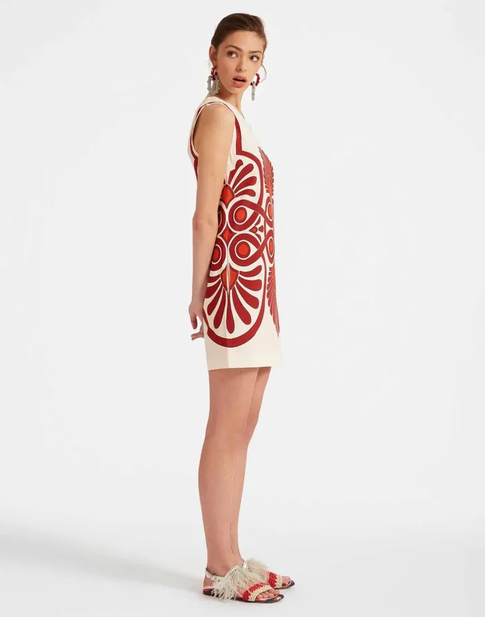 La Double J Stretch Tunic Medallion Place Cream In Envers Satin Ready To Wear Dresses La Double J Stretch Tunic Medallion Place Cream In Envers Satin Ready To Wear Dresses