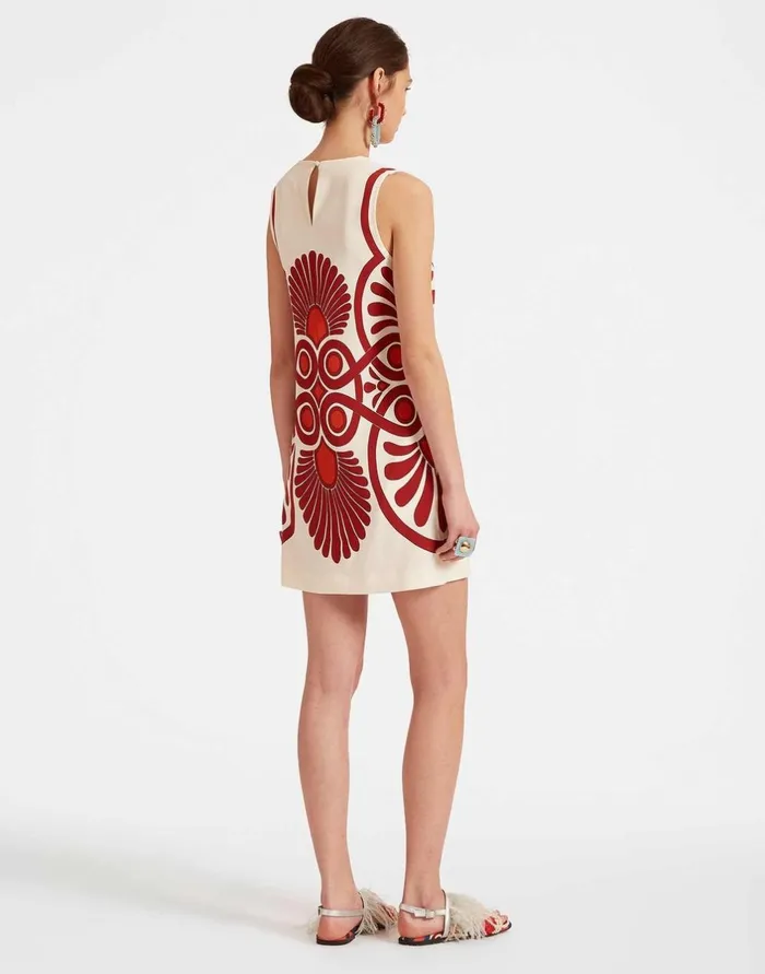La Double J Stretch Tunic Medallion Place Cream In Envers Satin Ready To Wear Dresses La Double J Stretch Tunic Medallion Place Cream In Envers Satin Ready To Wear Dresses