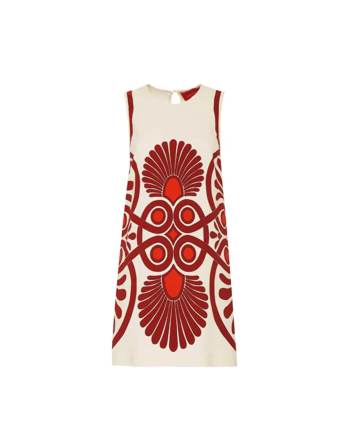 La Double J Stretch Tunic Medallion Place Cream In Envers Satin Ready To Wear Dresses La Double J Stretch Tunic Medallion Place Cream In Envers Satin Ready To Wear Dresses