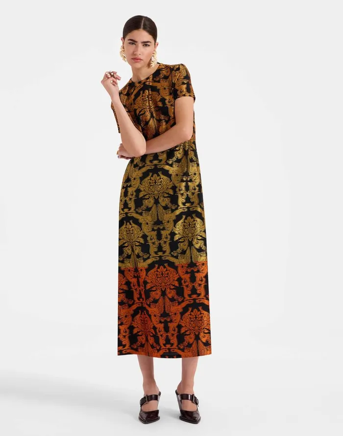 La Double J Super Swing Dress Cherubs Multicolor In Fil Coup Ready To Wear Dresses