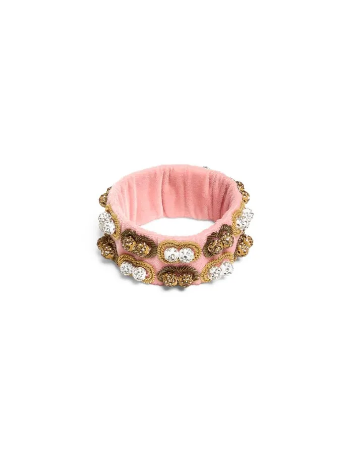 La Double J Tesoro Double Bracelet Solid Pink In Velvet Ready To Wear Jewelry La Double J Tesoro Double Bracelet Solid Pink In Velvet Ready To Wear Jewelry