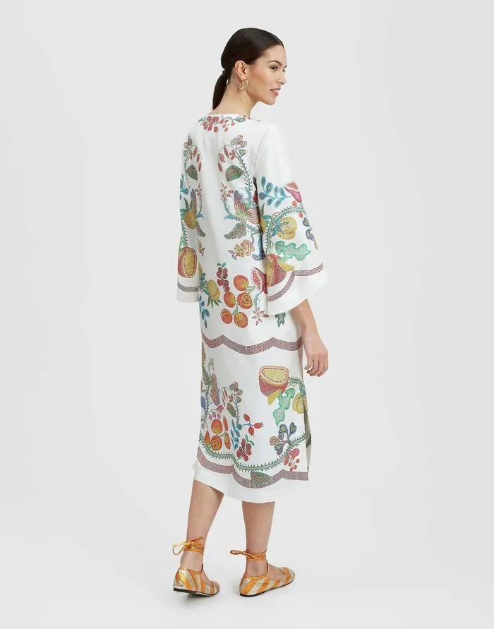 La Double J The Kaftan Grenadilla Place Off White In Silk Twill Ready To Wear Dresses La Double J The Kaftan Grenadilla Place Off White In Silk Twill Ready To Wear Dresses