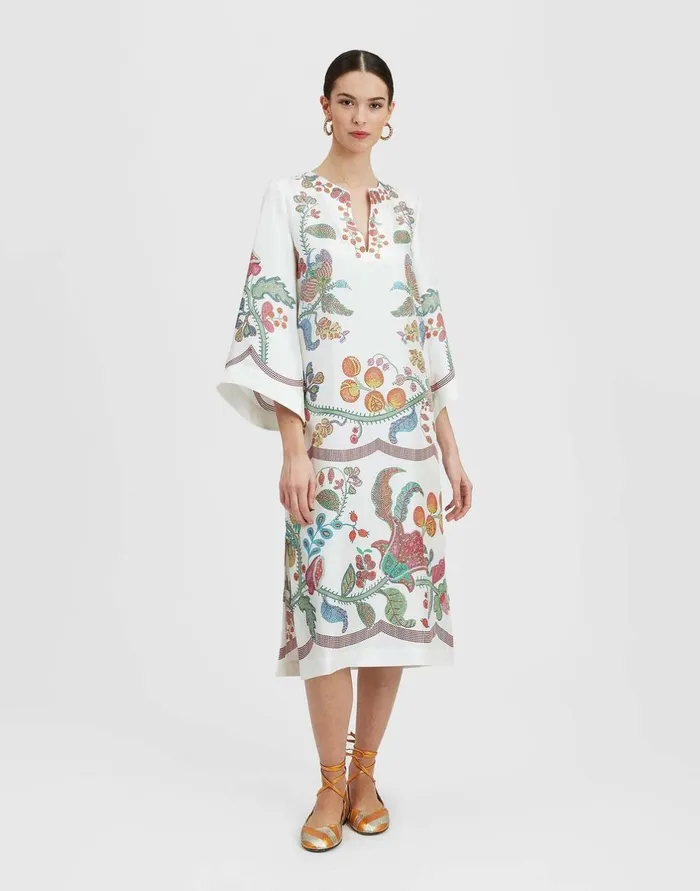 La Double J The Kaftan Grenadilla Place Off White In Silk Twill Ready To Wear Dresses La Double J The Kaftan Grenadilla Place Off White In Silk Twill Ready To Wear Dresses
