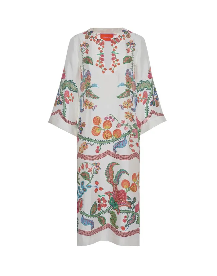 La Double J The Kaftan Grenadilla Place Off White In Silk Twill Ready To Wear Dresses La Double J The Kaftan Grenadilla Place Off White In Silk Twill Ready To Wear Dresses
