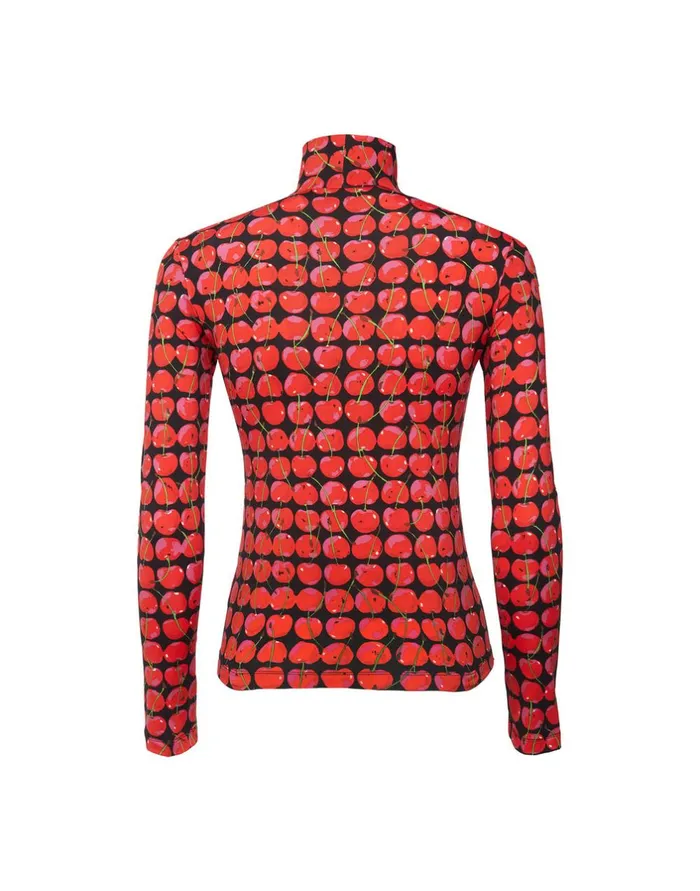 La Double J Turtleneck Black Cherries In New Skinny Jersey Ready To Wear Loungewear La Double J Turtleneck Black Cherries In New Skinny Jersey Ready To Wear Loungewear