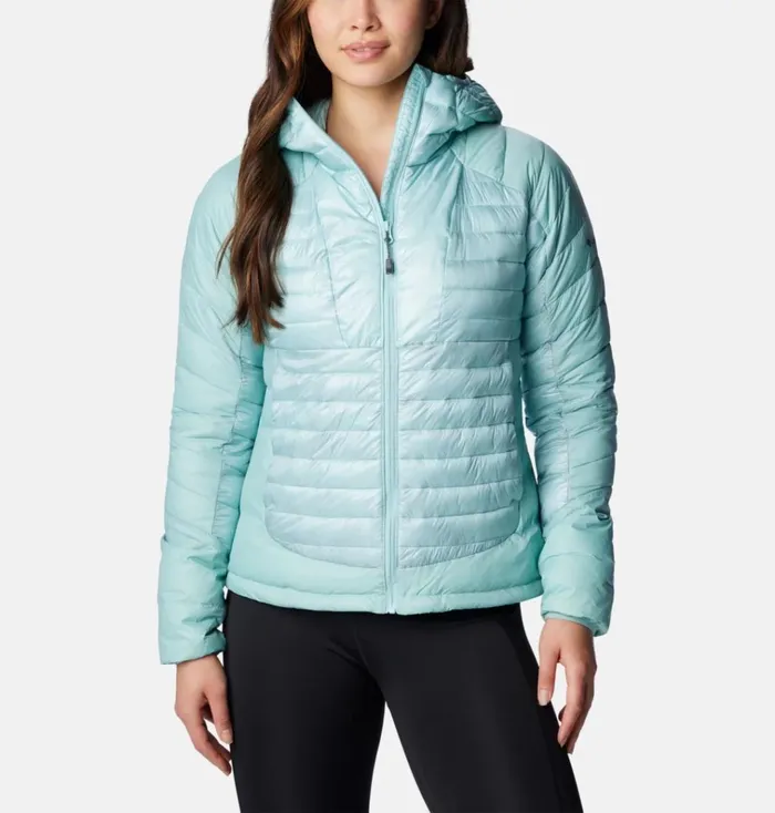 Labyrinth Loop Insulated Hooded Jacket Aqua Haze Womens Columbia Sportswear Insulated and Down Labyrinth Loop Insulated Hooded Jacket Aqua Haze Womens Columbia Sportswear Insulated and Down