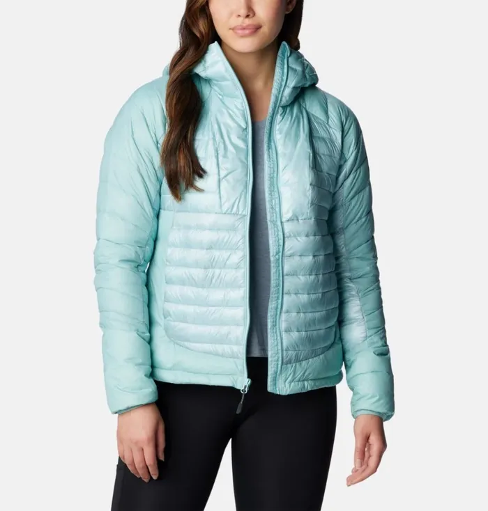 Labyrinth Loop Insulated Hooded Jacket Aqua Haze Womens Columbia Sportswear Insulated and Down Labyrinth Loop Insulated Hooded Jacket Aqua Haze Womens Columbia Sportswear Insulated and Down