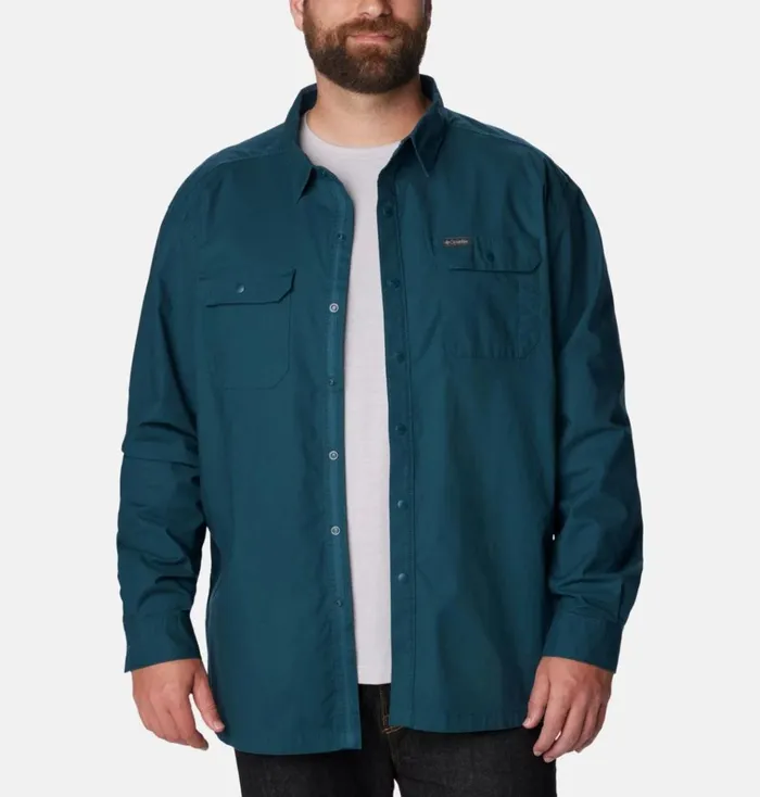 Landroamer Lined Shirt 8211 Big Night Wave Mens Columbia Sportswear Long Sleeve Landroamer Lined Shirt 8211 Big Night Wave Mens Columbia Sportswear Long Sleeve