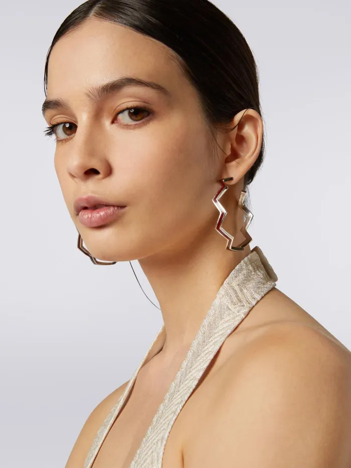 Large Enamelled Brass Hoop Earrings Purple Women Missoni Other Accessories Large Enamelled Brass Hoop Earrings Purple Women Missoni Other Accessories