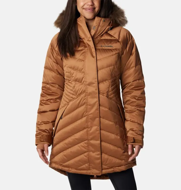 Lay D Down III Mid Jacket Camel Brown Satin Womens Columbia Sportswear Insulated and Down Lay D Down III Mid Jacket Camel Brown Satin Womens Columbia Sportswear Insulated and Down