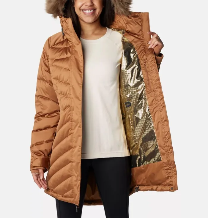 Lay D Down III Mid Jacket Camel Brown Satin Womens Columbia Sportswear Insulated and Down Lay D Down III Mid Jacket Camel Brown Satin Womens Columbia Sportswear Insulated and Down