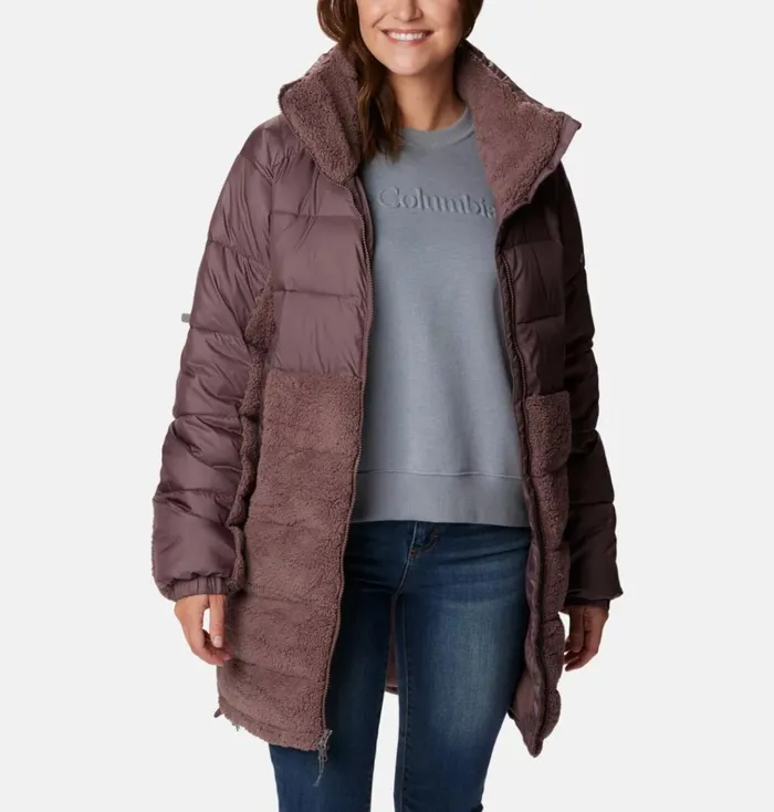 Leadbetter Point Long Jacket Basalt Womens Columbia Sportswear Insulated and Down
