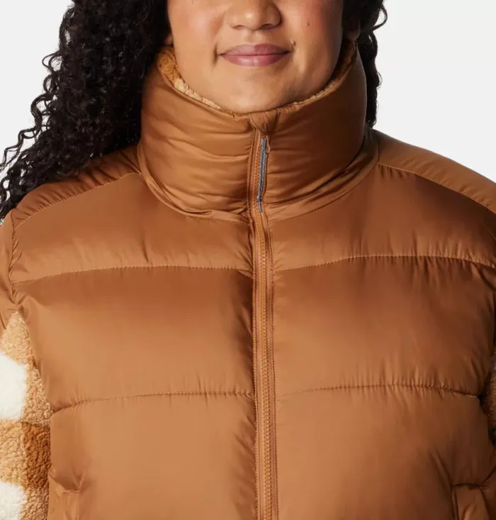 Leadbetter Point Sherpa Hybrid Jacket 8211 Plus Size Camel Brown Camel Brown Check Womens Columbia Sportswear Insulated and Down Leadbetter Point Sherpa Hybrid Jacket 8211 Plus Size Camel Brown Camel Brown Check Womens Columbia Sportswear Insulated and Down