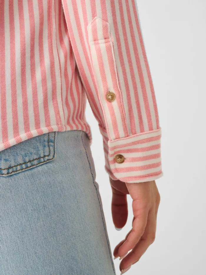 Legend Sweater Shirt 8211 Burnt Sierra Stripe Burnt Sierra Stripe Women Faherty Shirts and Tops