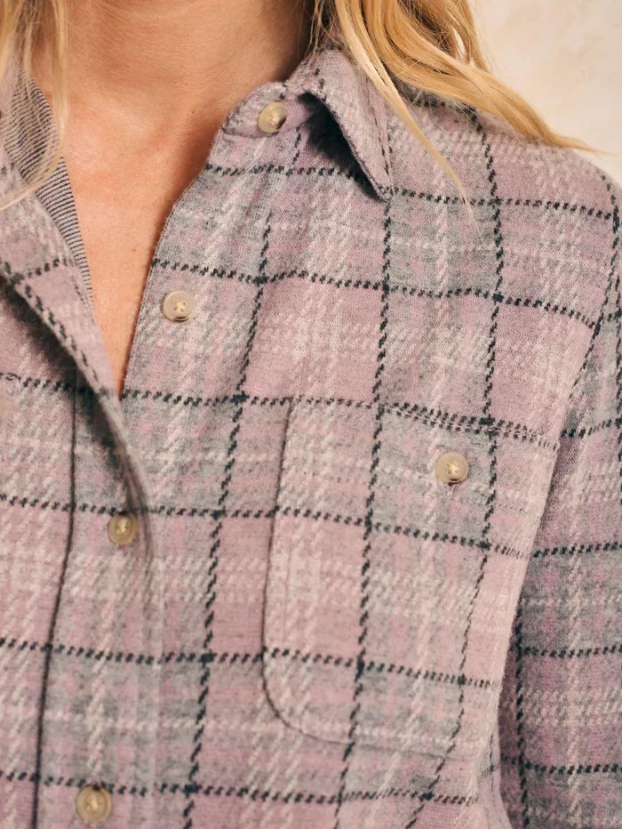 Legend Sweater Shirt 8211 Myst Plaid Myst Plaid Women Faherty Shirts and Tops