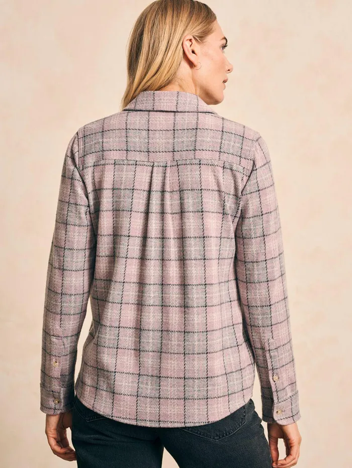 Legend Sweater Shirt 8211 Myst Plaid Myst Plaid Women Faherty Shirts and Tops