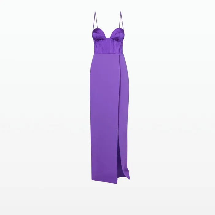 Leonal Lilac Long Dress Women Safiyaa Dresses