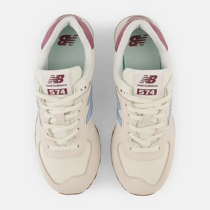 Lifestyle Women Newbalance 574 Sea Salt With Blue Haze And Washed Burgundy Lifestyle Women Newbalance 574 Sea Salt With Blue Haze And Washed Burgundy