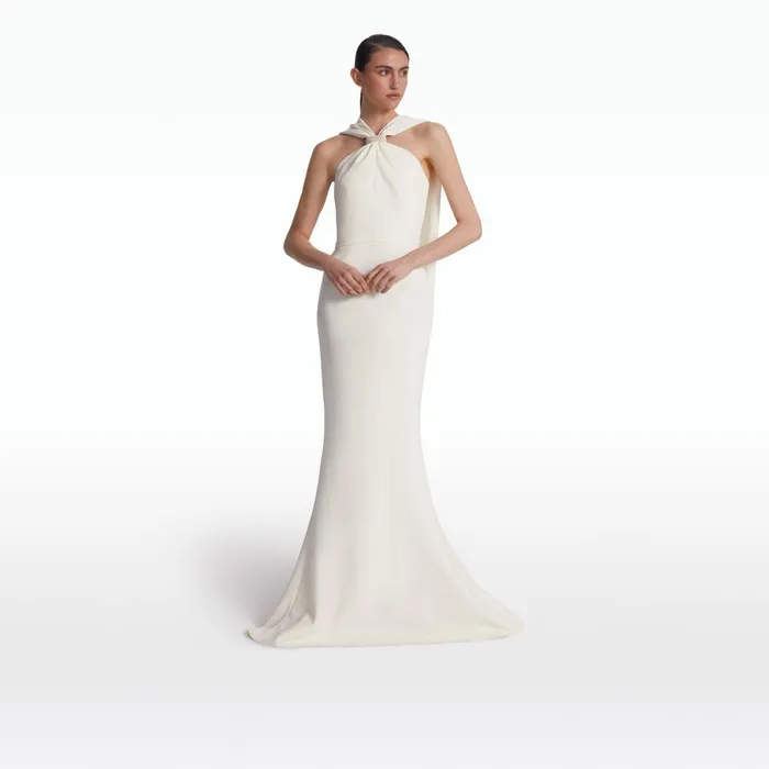 Lilien Ivory Long Dress Women Safiyaa Dresses