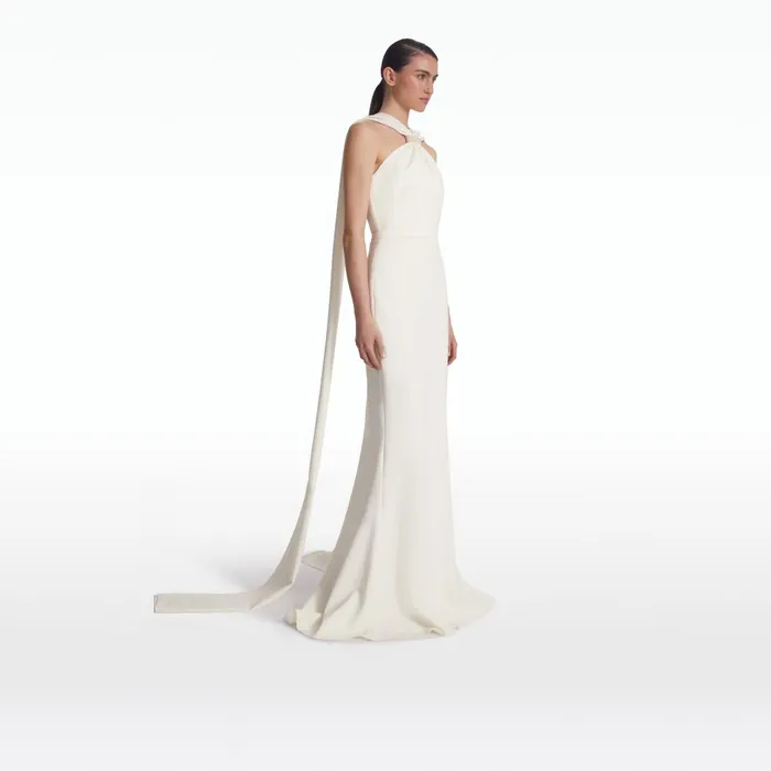 Lilien Ivory Long Dress Women Safiyaa Dresses