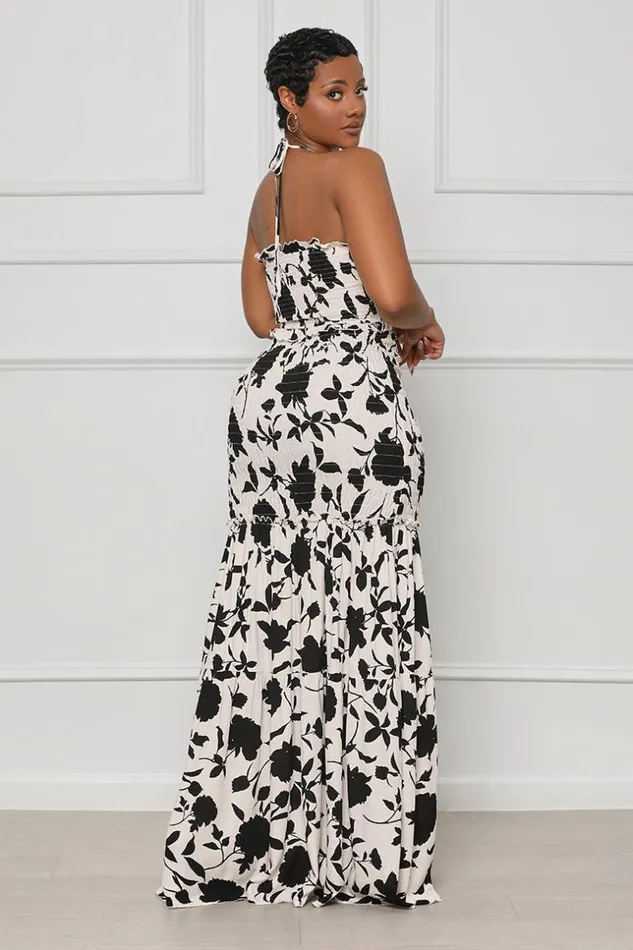 Lilly039s Kloset Breezy Blossom Maxi Dress Black Multi FINAL SALE Women Dresses