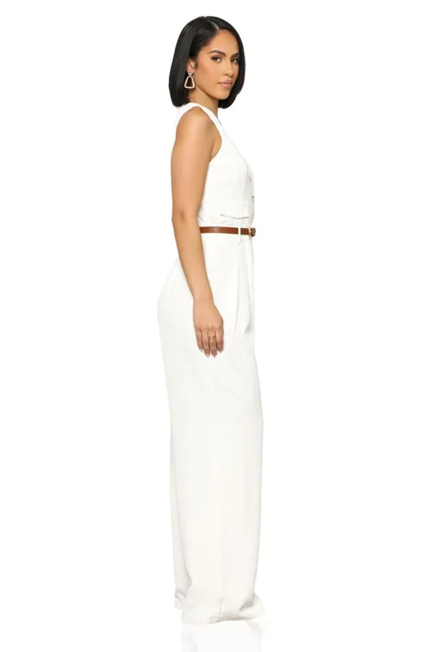 Lilly039s Kloset Coastal Serenity Jumpsuit White Women Jumpsuits and Rompers