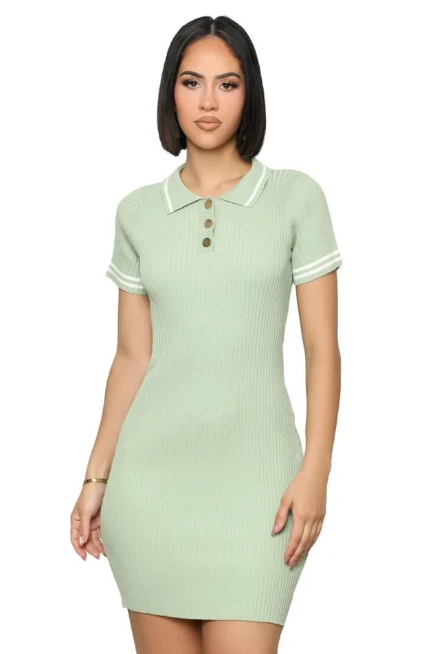 Lilly039s Kloset Match Made Collared Dress SageFINAL SALE Women Dresses
