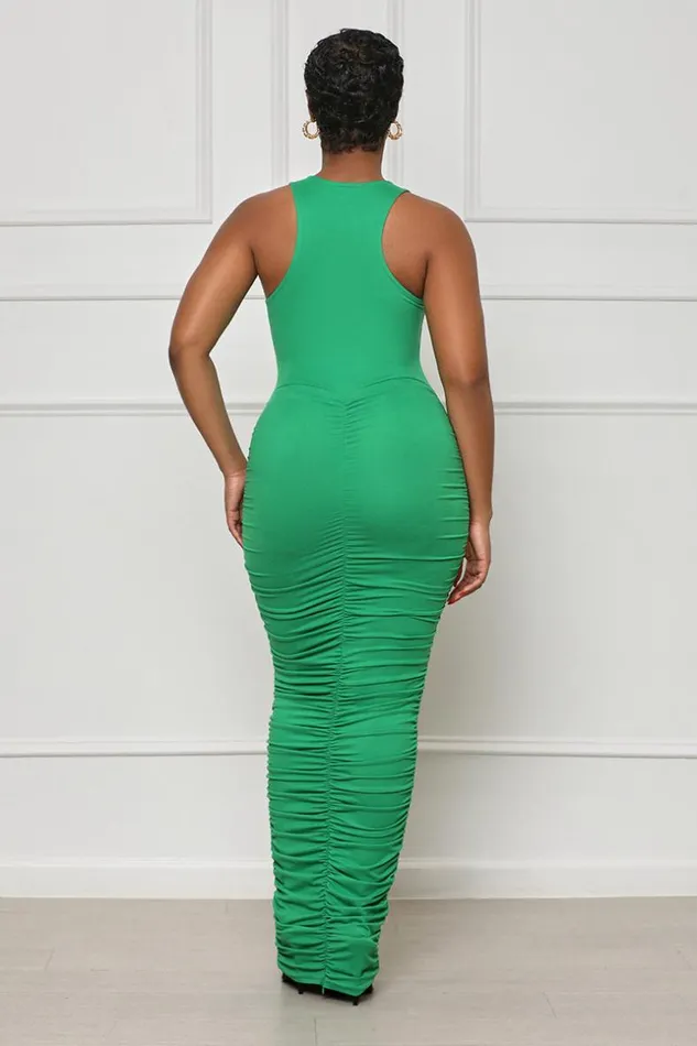 Lilly039s Kloset My Way Scrunch Dress GreenFINAL SALE Women Dresses