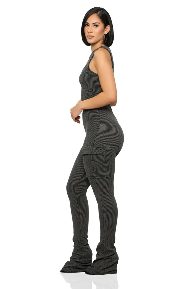 Lilly039s Kloset On The Go Ribbed Jumpsuit BlackFINAL SALE Women Jumpsuits and Rompers