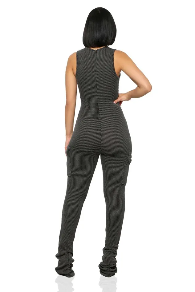 Lilly039s Kloset On The Go Ribbed Jumpsuit BlackFINAL SALE Women Jumpsuits and Rompers