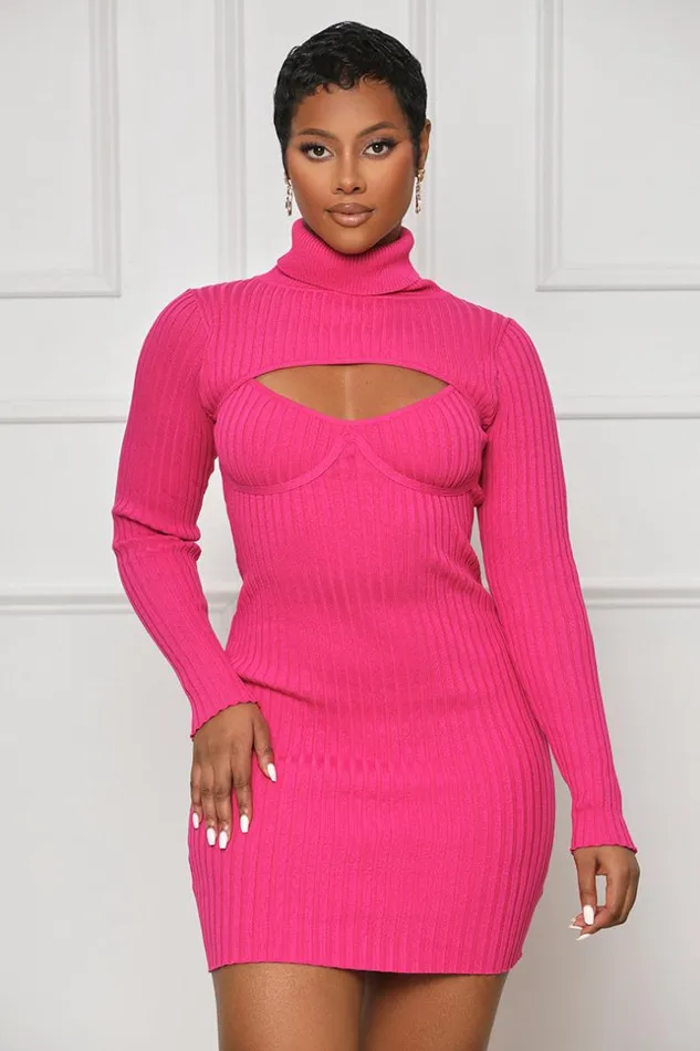 Lilly039s Kloset Top Trend CutOut Mini Dress Pink FINAL SALE Women Dresses