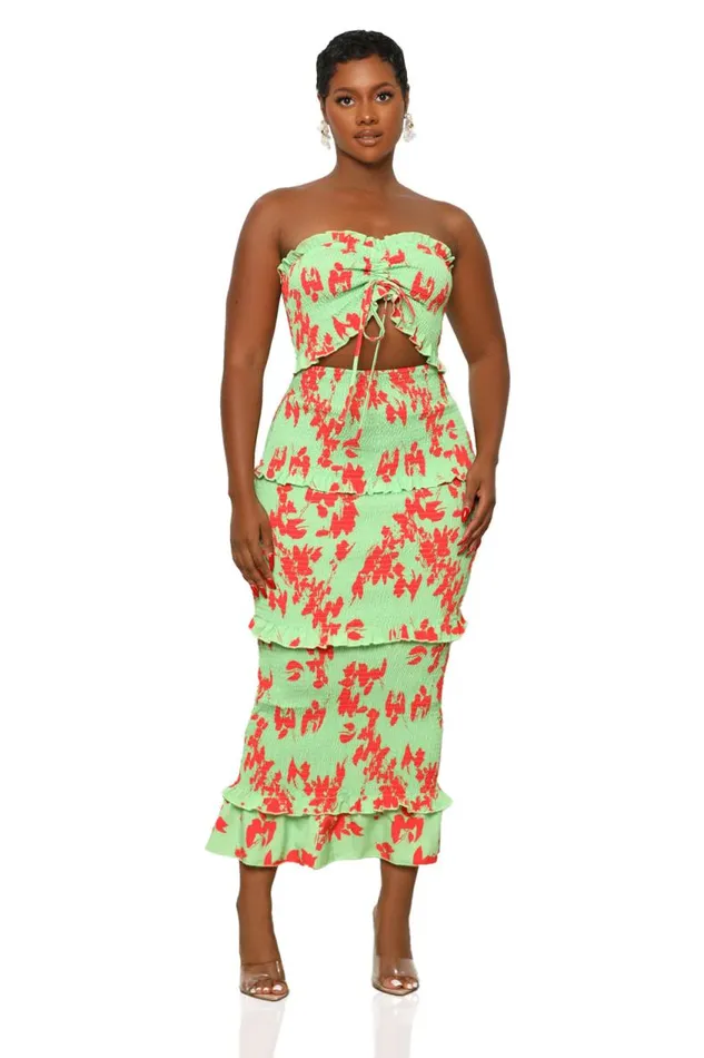 Lilly039s Kloset Watermelon Lime Dress Women Dresses