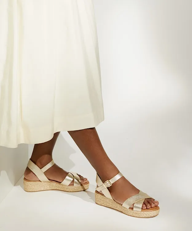 Linnie Gold Woven Flatform Sandals Dune London Metallic Women Dune London Heeled Sandals Linnie Gold Woven Flatform Sandals Dune London Metallic Women Dune London Heeled Sandals