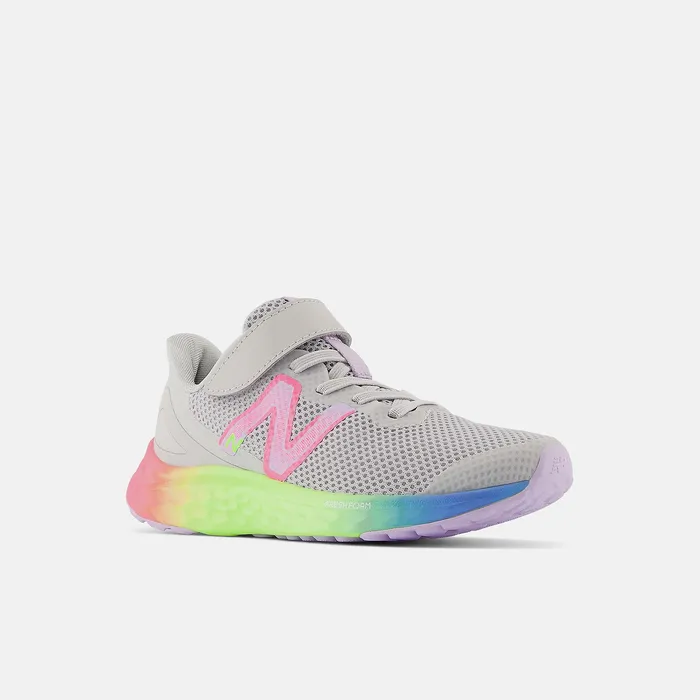 Little Kids Size 105 8211 3 Kids Newbalance Fresh Foam Arishi V4 Bungee Lace With Top Strap Light Aluminum With Cyber Lilac And Neon Pink Little Kids Size 105 8211 3 Kids Newbalance Fresh Foam Arishi V4 Bungee Lace With Top Strap Light Aluminum With Cyber Lilac And Neon Pink