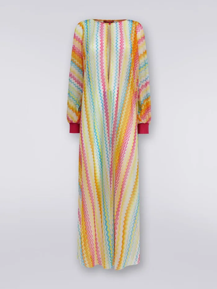 LongSleeved Long Cover Up Multicoloured Women Missoni Beachwear