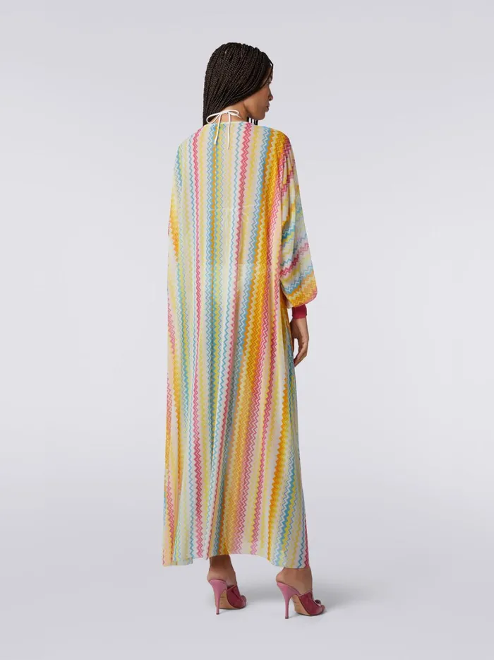LongSleeved Long Cover Up Multicoloured Women Missoni Beachwear