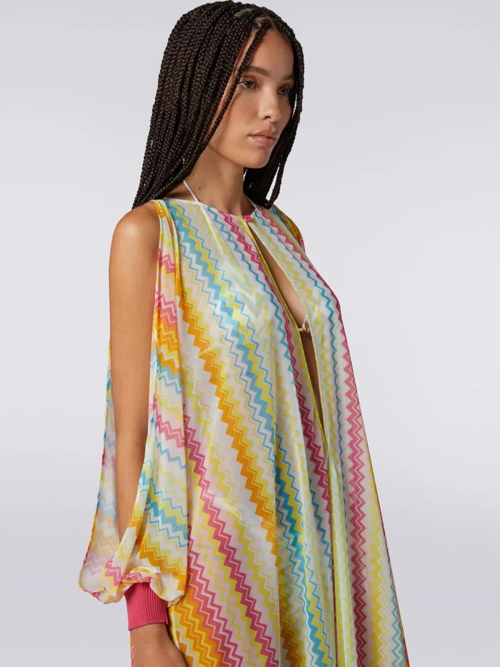 LongSleeved Long Cover Up Multicoloured Women Missoni Beachwear