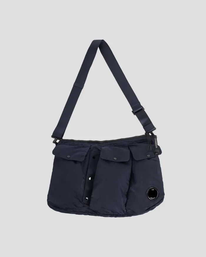 Man CP Company Backpacks and Waistbag Nylon B Utility Pack Total Eclipse 8211 Blue