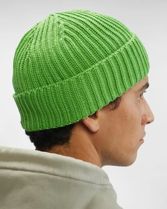 Man CP Company Hats Extra Fine Merino Wool Beanie Classic Green