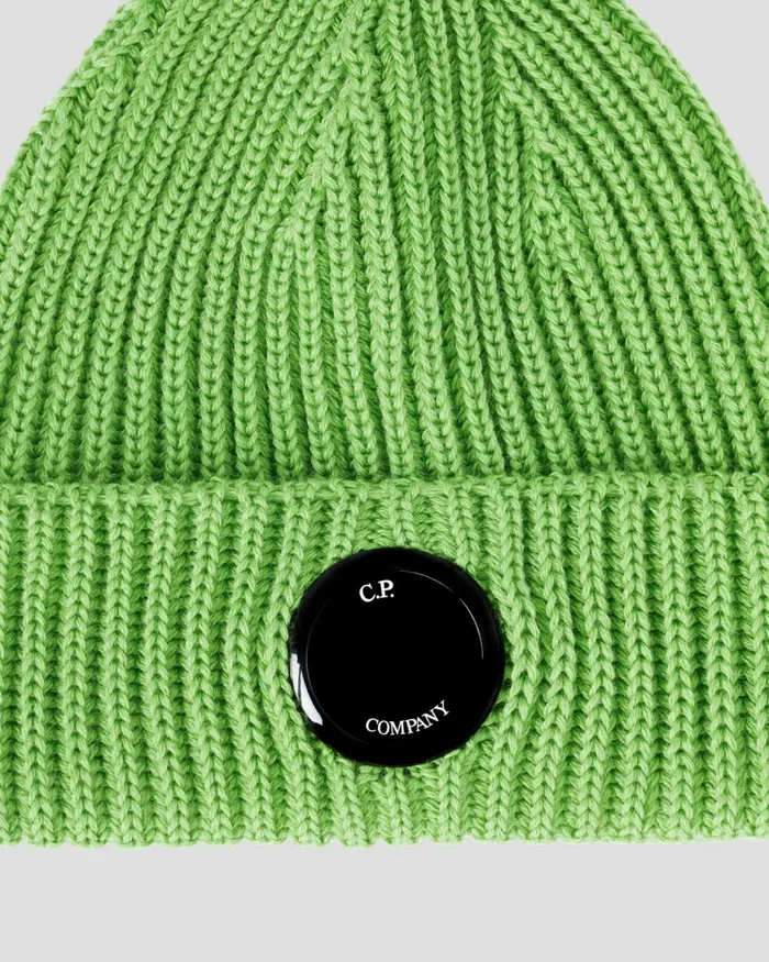Man CP Company Hats Extra Fine Merino Wool Beanie Classic Green